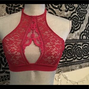 NWOT  VS Red lace bralette